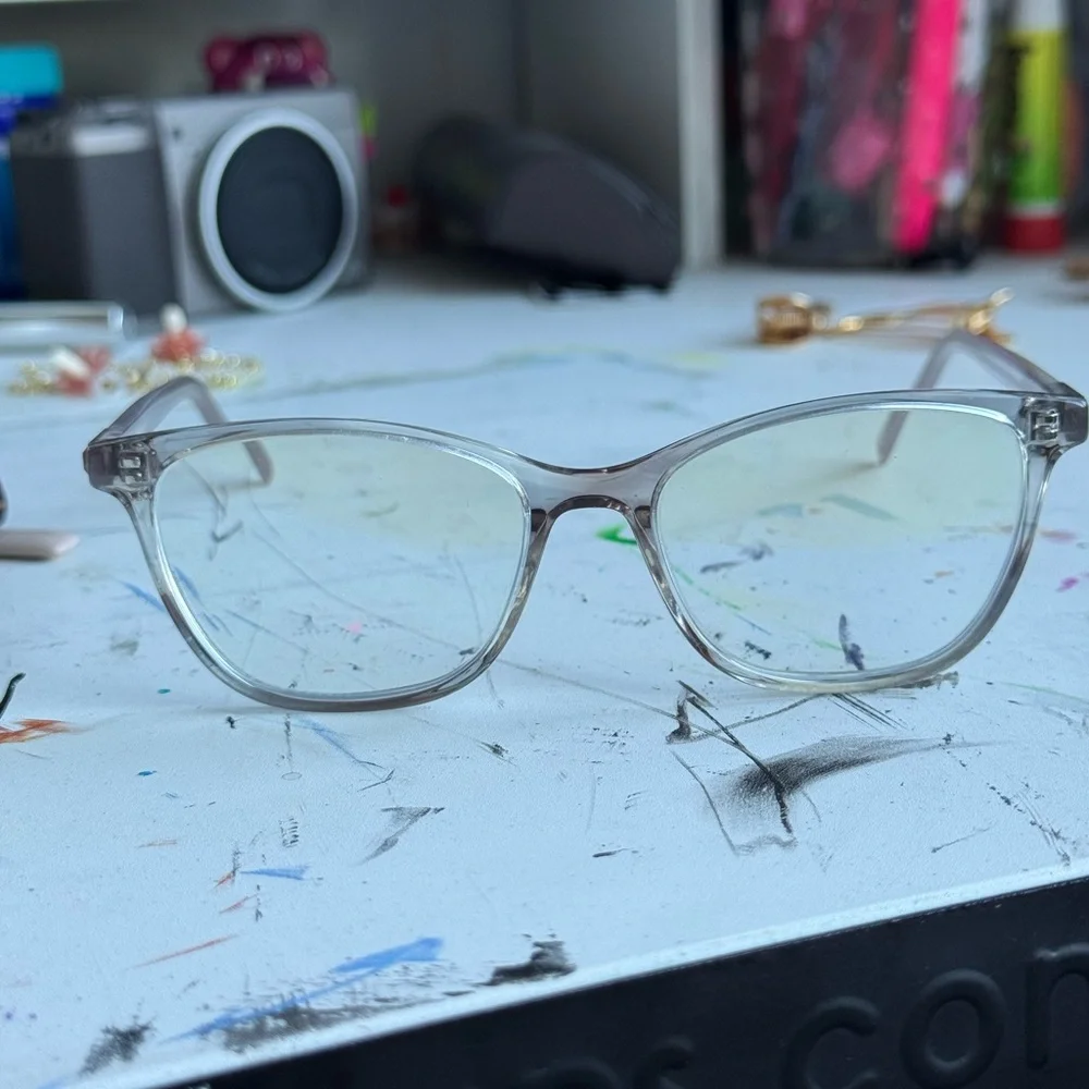 Clear lavender Vera wang Frame Glasses